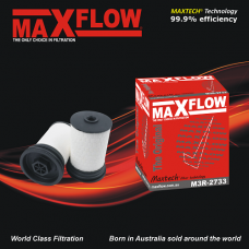 MAXFLOW® MAXTECH® M3R-2733 (1 PAIR) fuel filters for Holden Colorado RG 2.5L LVN, 2.8L LWH, Colorado 7 RG 2.8L LWH Turbo Diesel (Pack of 2 Filters)
