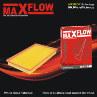 MAXFLOW® MAXTECH® M1-1440 air filter for Holden Vectra JR 2.0L C20SEL, JR V6 2.5L X25XE, JS 2.0L C20SEL, JS 2.2L C22SEL, JS V6 2.5L X25XE, JS V6 2.6L Y26SE, JSII 2.0L C20SEL, JSII V6 2.5L X25XE, JSII 2.2L C22SEL, JSII V6 2.6L X26XE