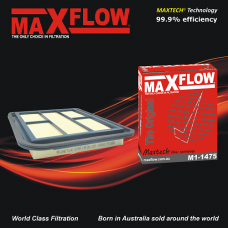 MAXFLOW® MAXTECH® M1-1475 air filter for Ford Fairmont BA LPG 6 Cyl 4.0L, BF LPG 6 Cyl 4.0L, Falcon BA I-II LPG 4.0L Barra 156, BF I-III LPG 4.0L Barra 190
