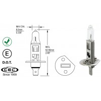 H1 12V 55W Clear UV Cut CEC 100001 Halogen Globe/Bulb Single Pack