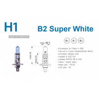 H1 12V 55W Biolight 100007 B2 Super Plus 50 Ice Blue UV Cut Premium Vision 4000K Halogen Globe Single Pack