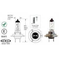 H7 12V 55W Clear UV Cut CEC 700001 Halogen Globe Single Pack